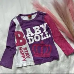 BABYDOLL 長袖カットソー 110cm ピンク 紫 カットソー　ロンT