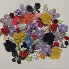ハンドメイド　パーツ リボン　花　蝶　資材