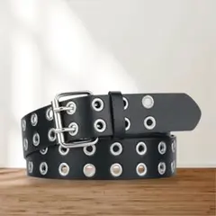 スタッズベルト　ダブルピンベルト　韓国　　　y2k