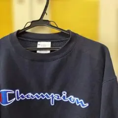 Champion ネイビー クルーネック トレーナーM（XL）