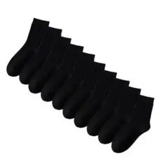 靴下 ブラック 10足セット 男女兼用 シンプル カジュアル 万能 フリーサイズ
