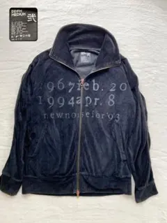 PPFMベロア風　M ダークブルージップ　ブルゾン　ジャケット