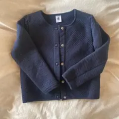 プチバトー⭐︎ キルティングカーディガン　ネイビー