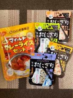 尾西食品　非常食　携帯おにぎり×4種＆CoCo壱番屋監修マイルドカレーセットのサムネイル
