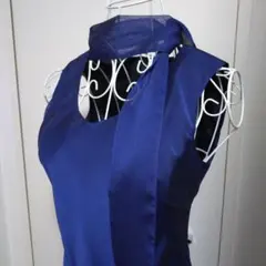 着用少 綺麗め ノースリーブ ワンピース ネックストール付 Mサイズ