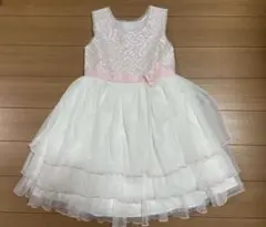 パーティードレス 105〜110サイズ レースとリボン付き