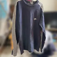 NIKE 長袖カットソー ネイビー グレー XL