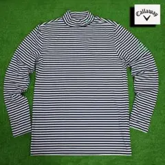 Callaway/キャロウェイ ゴルフ 長袖モックネック【ボーダーLL】美品！