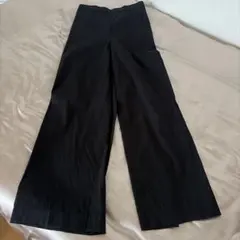 希少 00s old ブラック リネン×レーヨン バギー ワイドスラックス 極太