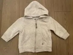 プチバトー　パーカー　竺グレー　6m67cm