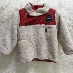 SERAPHフリースアウター クリーム/赤100cm