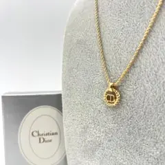 【美品】Dior　ディオール　ゴールド　ネックレス　CDロゴ　箱付き　サークル