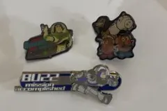 トイストーリー バズ・ライトイヤー ピンバッジ 3個セット