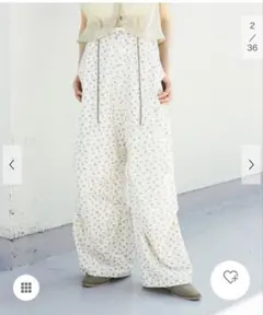 KBF フラワープリントドロストパンツのサムネイル