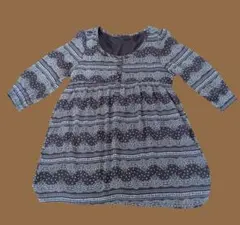 Alphabet's Alphabet　柄 チュニック 五分袖 ブラウン系　Mのサムネイル