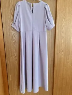 【訳あり・美品】ホワイトジョーラ パールフレアワンピース グレージュ