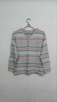 マルチカラー　コットン・セーター