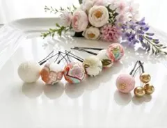 ちりめん和玉髪飾り　和玉かんざし　着物髪飾り　七五三　成人式　卒業式　和装髪飾り