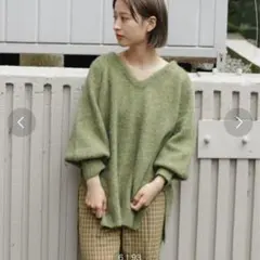 [匿名配送]kastane メランジVあきニット