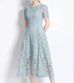 1点限定品　ライトブルーレースパーティードレス