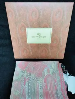【未使用】箱付エトロ ペイズリー シルク100% ストール スカーフ ショール
