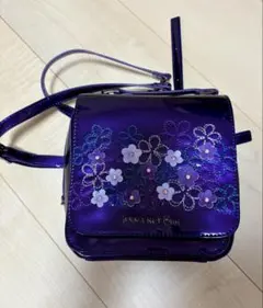 ANNA SUI mini リュック パープル 花柄　2wayのサムネイル