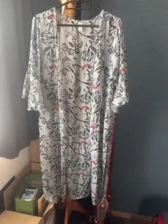 花柄五分袖カーディガン