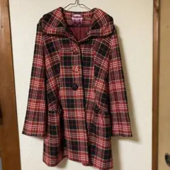 【美品】ハニーバンチ　チェックコートのサムネイル