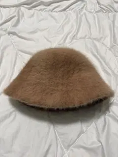 ふわふわ ファー バケットハット ベージュ