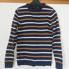 美品【H&M】ボーダーニット140