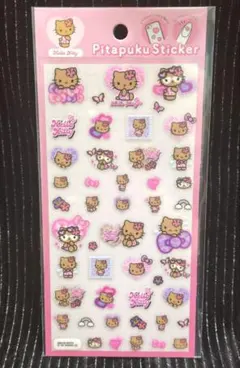 日焼けハローキティ☆ピタプクステッカー☆サンリオ☆クラックス