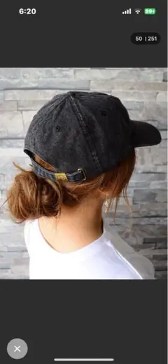 newhattan ストーンウォッシュドツイーンローキャップ　《スミクロ》