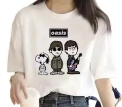 未着用　oasis スヌーピー　Tシャツ　綿100% 白　Sサイズ