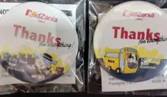 キッザニア東京 観光バスクローズ KidZania 缶バッジ 2種類セット