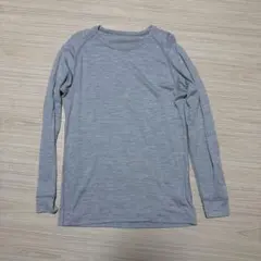 ワークマン　メリノウール100長袖クルーネック　xl グレー