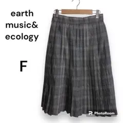 earth music&ecology  プリーツフレアースカート　チェック柄