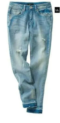 【美品】❀ダメージ加工フィットデニム　LL　ストレッチ　やわらか❀