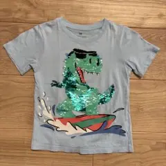 H&M キッズ　スパンコール　恐竜　Tシャツ　110cm