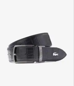 LACOSTE ブラックレザーベルト