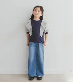 新品・激安！ゴム仕様 デニム イージーパンツ ストレッチ素材 100〜110cm
