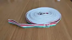 犬用ロングリード 10m+（ハンドメイド中古）トリコロールカラーのサムネイル