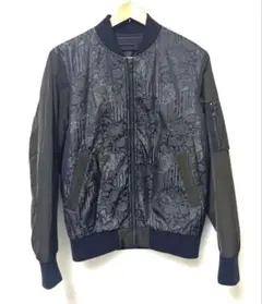 dieselディーゼルブラックゴールドペイズリー柄ma-1