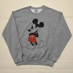 ミッキーマウス プリントスウェット グレー