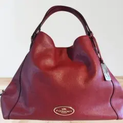 【美品】コーチ 　赤 　レザー　 トートバッグ　ショルダーバッグ　ハンドバッグ