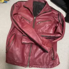 赤 レザージャケット