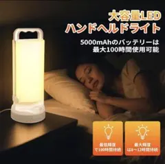 【1台3役】ソーラー充電 LEDランタン 100時間点灯 スマホ充電 キャンプ