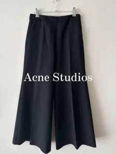 Acne Studios Black Wide Slacks Pants