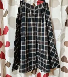 チェック柄スカート　LL