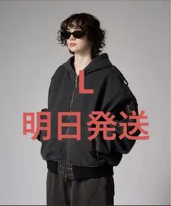【ANDER HUNK】ショートダックフードジャケット　ブラック　Mサイズ ANDER HUNK（アンダーハンク）の「Short Duck Hood Jacket