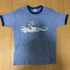 80s USA製 リンガー Tシャツ M 霜降りブルー 紺 - メルカリ